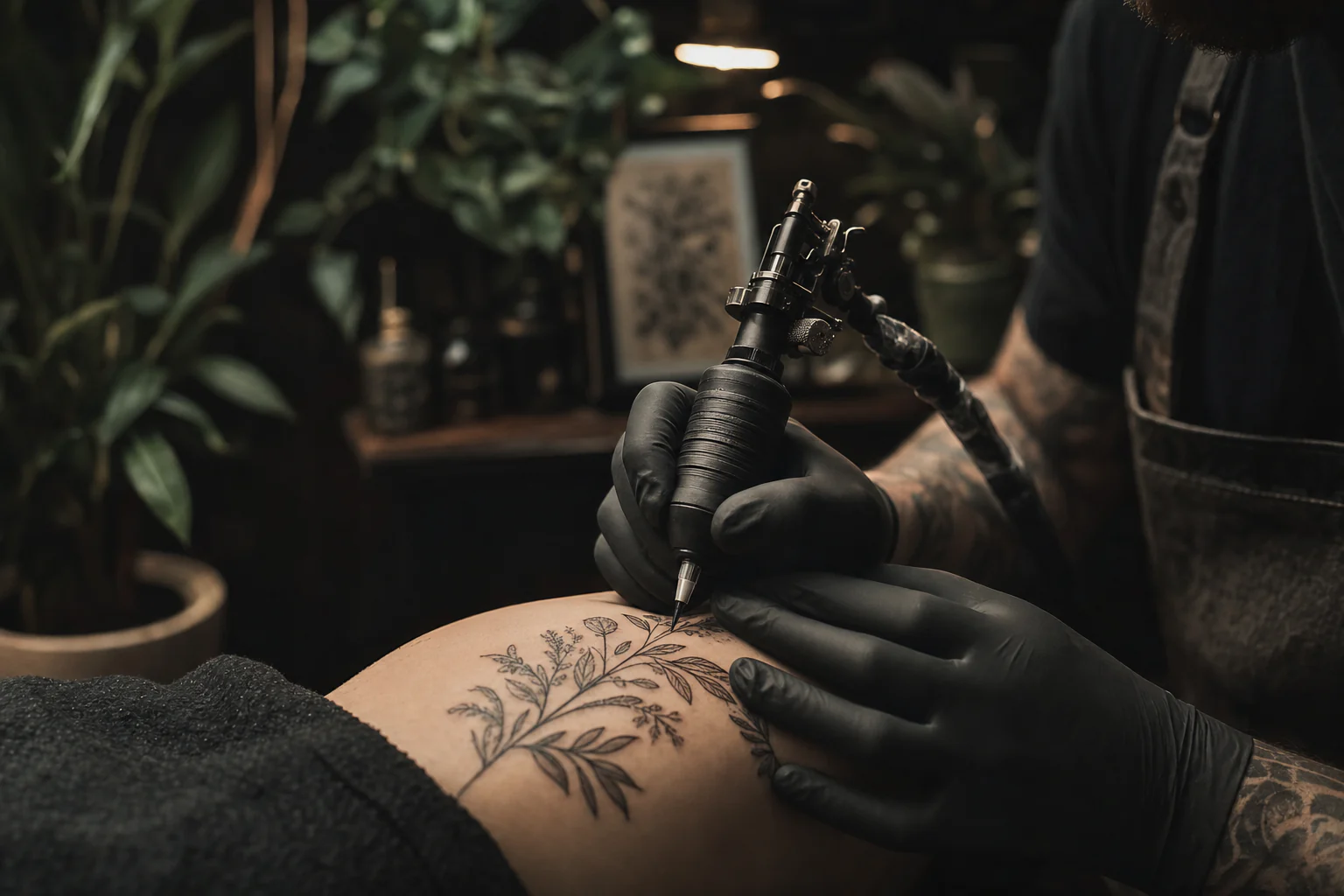 Tattoo-Kunst in professioneller Atmosphäre